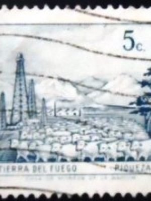 Selo postal da Argentina de 1972 Tierra del Fuego 5 U sev
