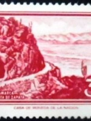 Selo postal da Argentina de 1971 Catamarca Cuesta de Zapata 3 M