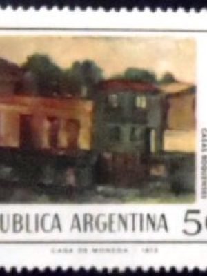 Selo postal da Argentina de 1974 "Casas Boquenses" by Eugenio Daneri M