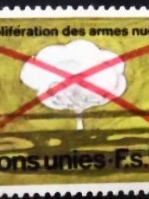 Selo postal das Nações Unidas de 197 Non-proliferation of Nuclear Weapons 40 M