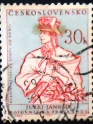 Selo postal da Tchecoslováquia de 1963 Juraj Jánošík U