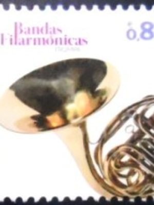 Selo postal de Portugal de 2023 French Horn M