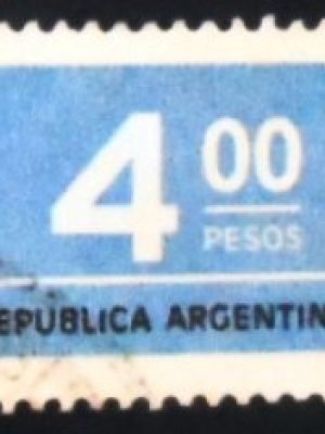 Selo postal da Argentina de 1976 Numeral 4 U