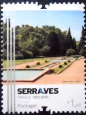 Selo postal de Portugal de 2023 View of Serralves Parque Central Parterre M