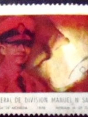 Selo postal da Argentina de 1978 General Manuel N. Savio U