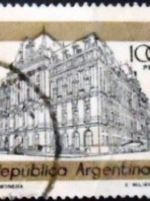 Selo postal da Argentina de 1978 Main Post Office U sev