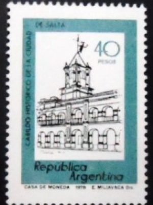 Selo postal da Argentina de 1978 Cabildo de Salta N sev
