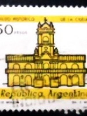 Selo postal da Argentina de 1979 Cabildo de Buenos Aires 50 U sev
