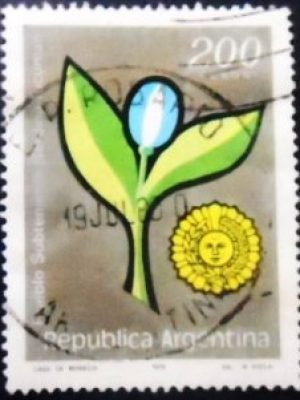 Selo postal da Argentina de 1979 Subteneinte Berdina U