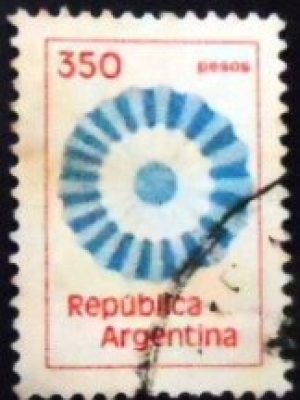 Selo postal da Argentina de 1980 National cockade 350 U