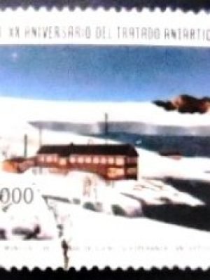 Selo postal da Argentina de 1981 Antarctic Treaty Base Esperanza U