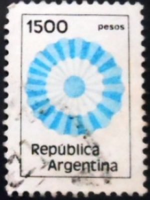 Selo postal da Argentina de 1981 National cockade 1500 U