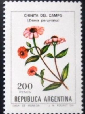 Selo postal da Argentina de 1982 Chinita del campo M sev