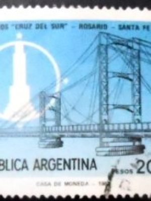 Selo postal da Argentina de 1982 Cruz del Sur games U