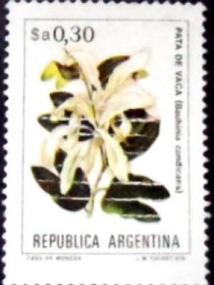 Selo postal da Argentina de 1983 Pata de Vaca N sev