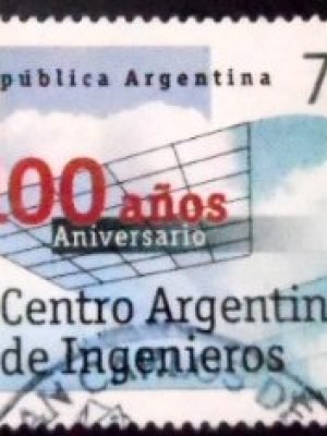 Selo postal da Argentina de 1995 Centenary of Engineers Union U