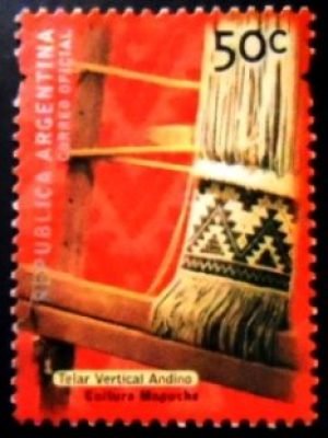Selo postal da Argentina de 2000 Mapuche Culture U