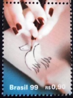 Selo postal do Brasil de 1999 Desenho M