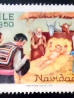 Selo postal do Chile de 1979 Nativity Scene U