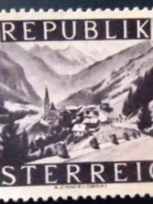 Selo postal da Áustria de 1947 Heiligenblut N
