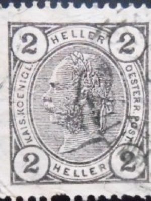 Selo postal da Áustria de 1905 Emperor Franz Joseph 2 U ev