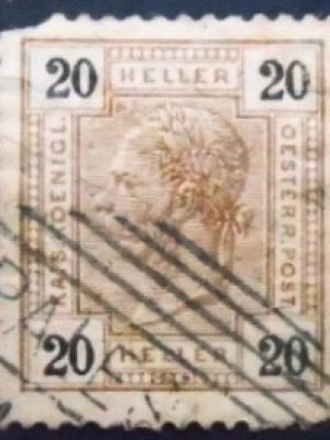 Selo postal da Áustria de 1905 Emperor Franz Joseph 3 U sev