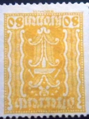 Selo postal da Áustria de 1922 Hammer & Tongs 80 N