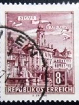 Selo postal da Áustria de 1965 City Hall U