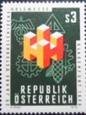 Selo postal da Áustria de 1976 Austrian Wood Fair M