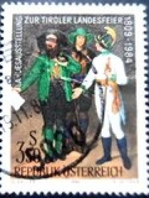 Selo postal da Áustria de 1984 Tyrolean State Festival U