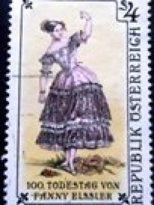 Selo postal da Áustria de 1984 Fanny Elssler U