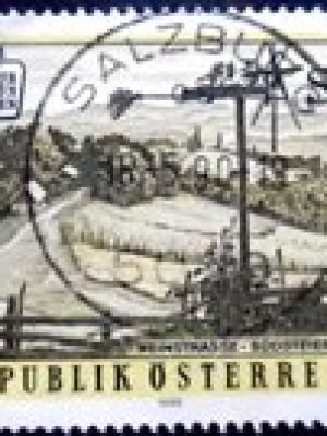 Selo postal da Áustria de 1990 Südsteirische Weinstrasse U