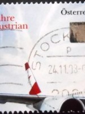 Selo postal da Áustria de 2008 Austrian Airlines U