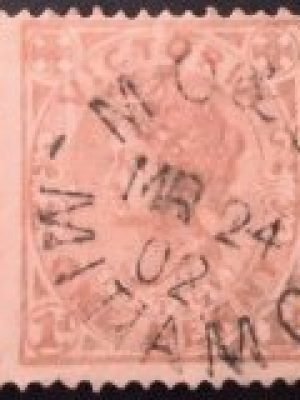 Selo postal de Victória de 1905 Queen Victoria 1 U sev