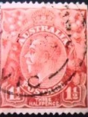 Selo postal da Austrália de 1930King George V 1½ U sev