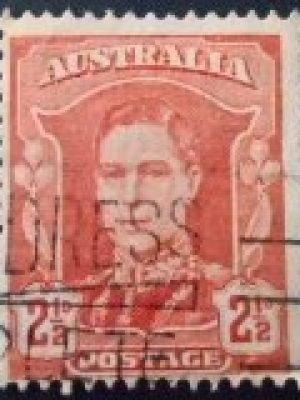 Selo postal da Austrália de 1942 King George VI 2½ U