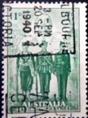 Selo postal da Austrália de 1940 Australian Imperial Forces U