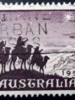 Selo postal da Austrália de 1959 Christmas 59 U