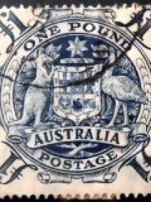 Selo postal da Austrália de Coat Of Arms 1 U