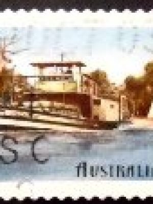 Selo postal da Austrália de 2003 PS Oscar W 1908