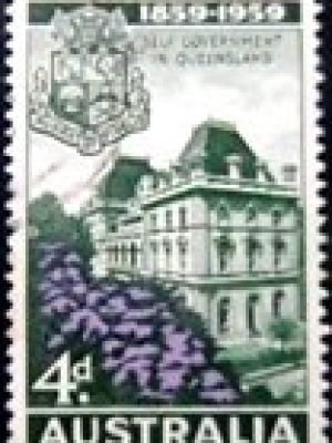 Selo postal da Austrália de 1959 Queensland Self-Government U
