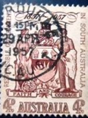 Selo postal da Austrália de 1957 Responsible Government in South Australia U
