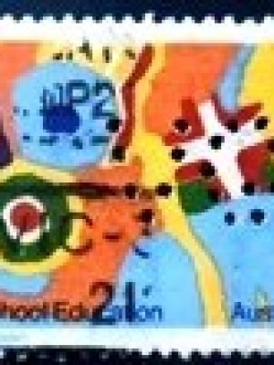 Selo postal da AUstrália de 1974 Preschool U