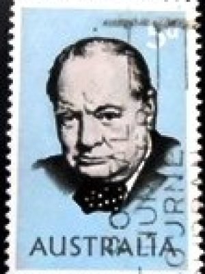 Selo postal da Austrália de 1965 Sir Winston Spencer Churchill U