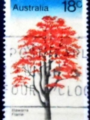 Selo postal da Austrália de 1978 Illawarra Flame Tree U
