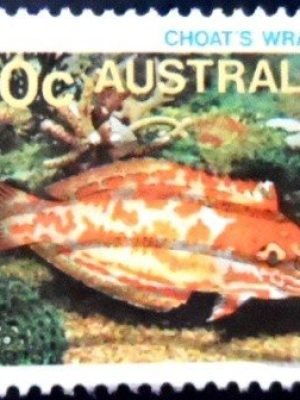 Selo postal da Austrália de 1984 Choat's Red Leopard Wrasse U