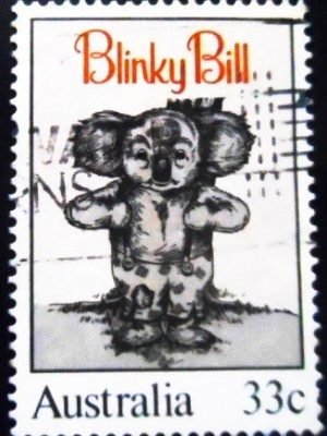 Selo postal da Austrália de 1985 Blinky Bill U