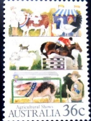 Selo postal da Austrália de 1987 Livestock U