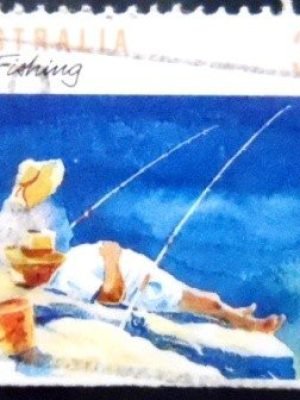 Selo postal da Austrália de 1989 Fishing U Du