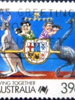 Selo postal da Austrália de 1988 Tourism U A